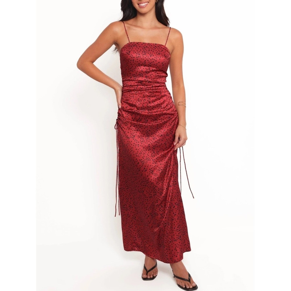 Petal & Pup Red Enid Midi Dress New!